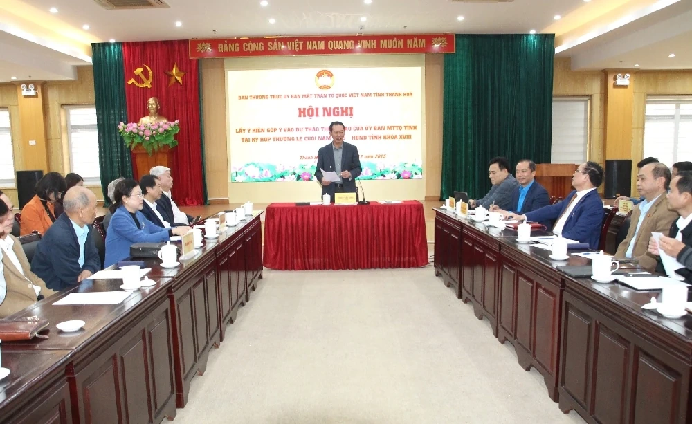 Góp ý vào dự thảo Thông báo của Ủy ban MTTQ tỉnh tại kỳ họp thường lệ cuối năm HĐND tỉnh Thanh Hóa