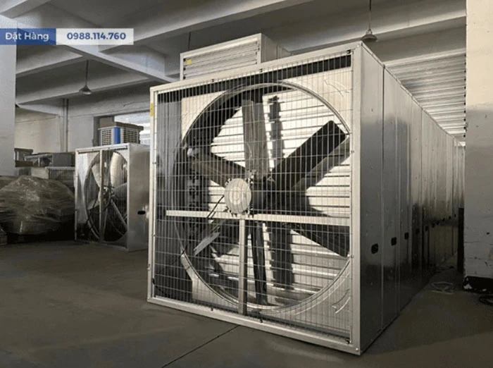 Quạt thông gió vuông Phú Đạt Vượng nâng chất lượng không khí cho nhà xưởng