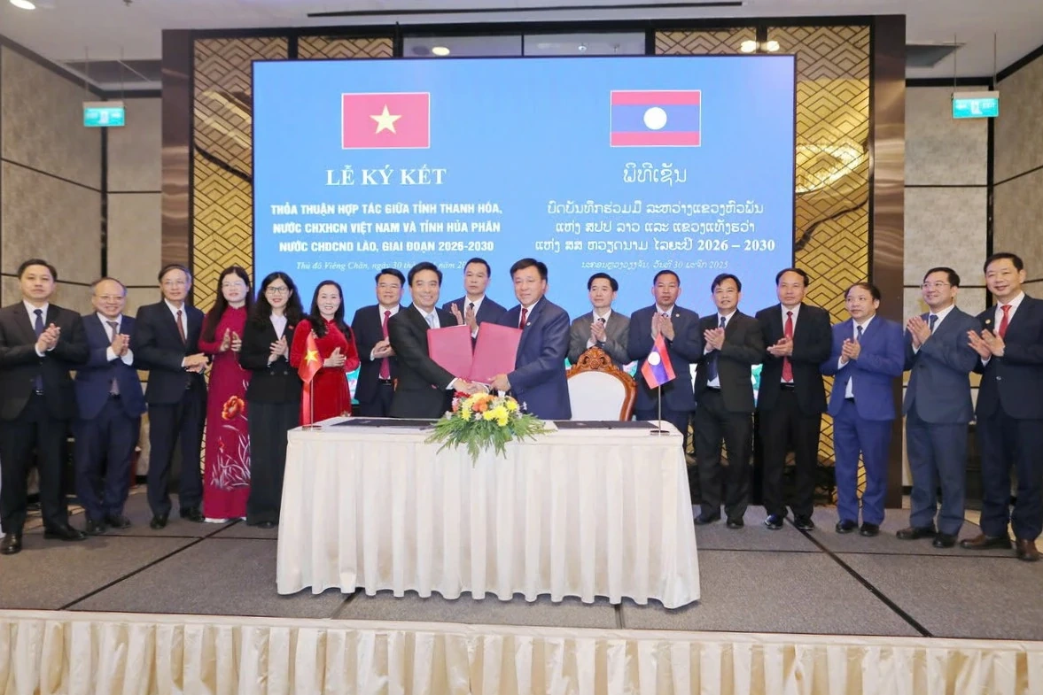 Thanh Hóa - Hủa Phăn ký kết Thỏa thuận hợp tác giai đoạn 2026-2030, mở rộng tầm nhìn chiến lược vì sự phát triển bền vững