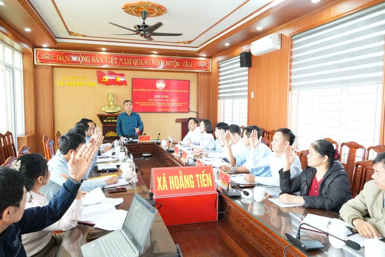 Hoằng Tiến: Khởi động quy trình hiệp thương, giới thiệu 55 nhân sự ứng cử HĐND xã khóa XXII