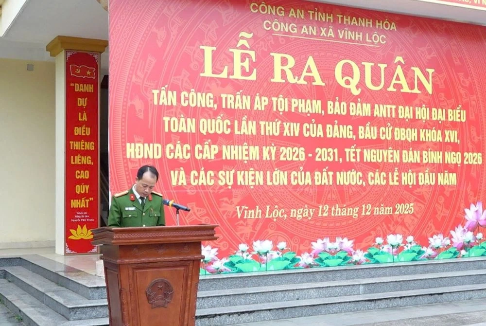 Công an xã Vĩnh Lộc ra quân tấn công, trấn áp tội phạm, bảo đảm an ninh trật tự