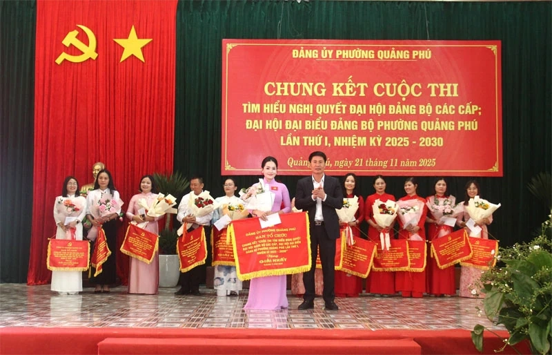 Sôi nổi cuộc thi tìm hiểu nghị quyết đại hội đảng bộ các cấp