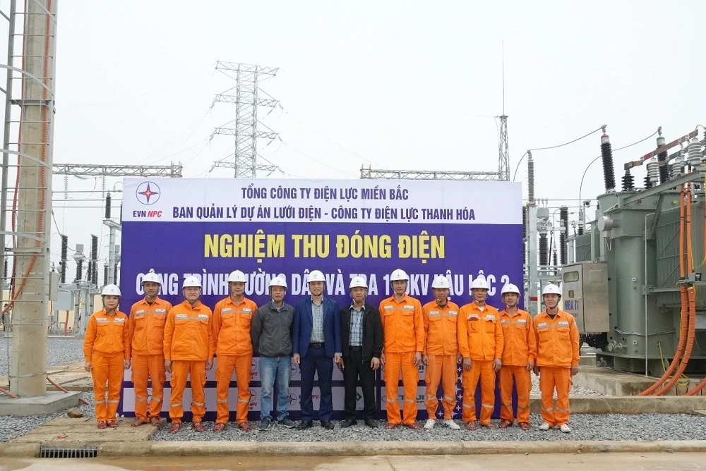 Hoàn thành đóng điện công trình Đường dây và TBA 110kV Hậu Lộc 2