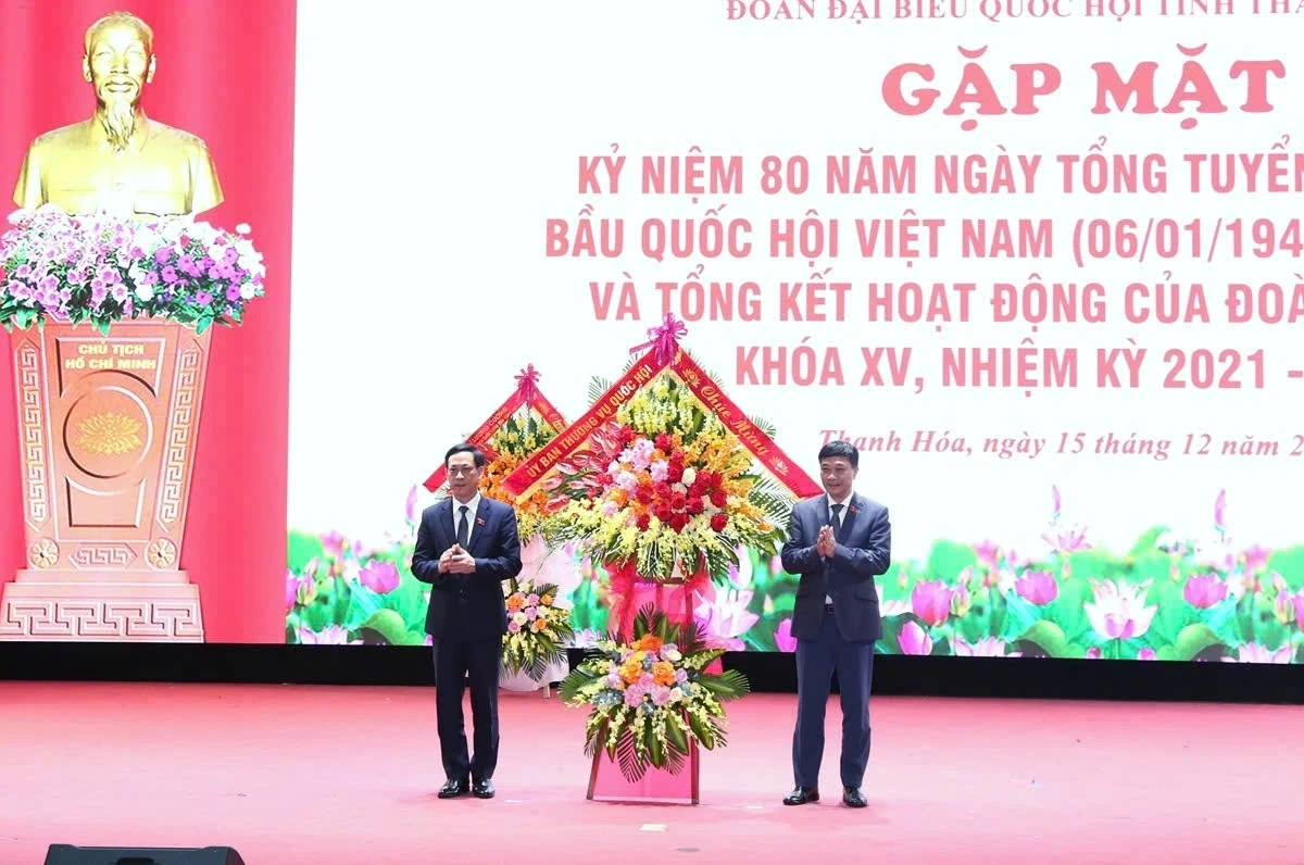 Gặp mặt kỷ niệm 80 năm ngày Tổng tuyển cử đầu tiên bầu Quốc hội Việt Nam và tổng kết hoạt động của Đoàn ĐBQH tỉnh Thanh Hóa khóa XV