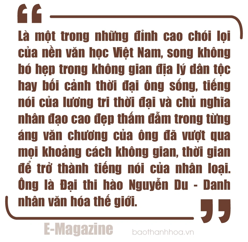 [E-Magazine] Kỷ niệm 260 năm Ngày sinh Đại thi hào Nguyễn Du (1765-2025): Đại thi hào dân tộc - Danh nhân văn hóa thế giới