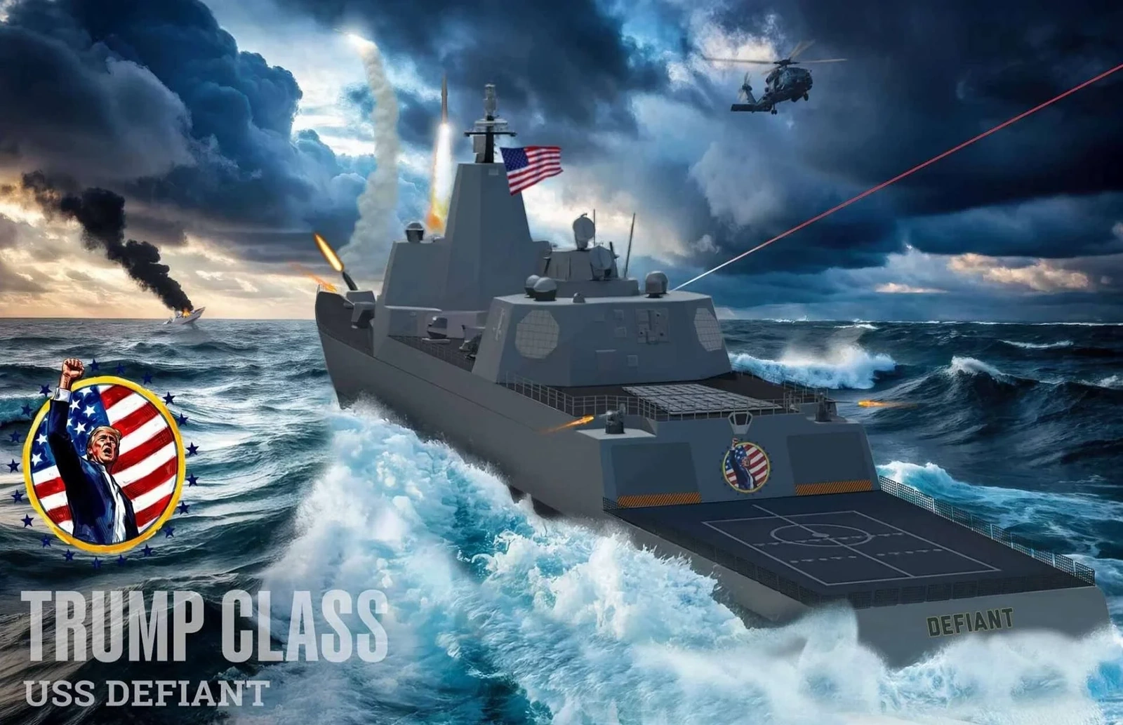 Tàu chiến lớp Trump của Mỹ được thiết kế với vai trò soái hạm