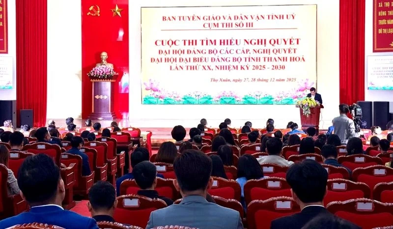 Thi tìm hiểu nghị quyết Đại hội Đảng bộ các cấp tại cụm số III