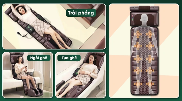 Thảm massage toàn thân trị liệu Delax: Tăng tuần hoàn máu, giảm đau mỏi toàn thân hiệu quả
