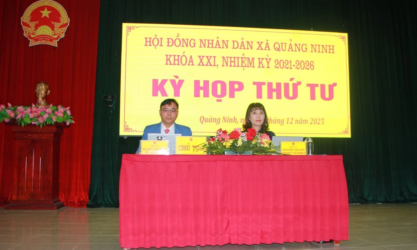 HĐND xã Quảng Ninh chức Kỳ họp thứ 4, nhiệm kỳ 2021 - 2026