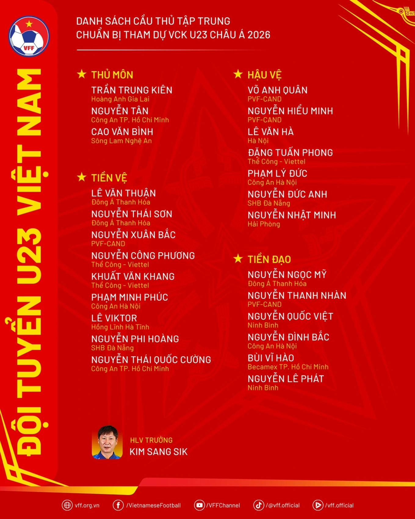 Các tài năng trẻ xứ Thanh tiếp tục cùng U23 Việt Nam chuẩn bị cho giải châu Á; Hojlund có danh hiệu đầu tiên sau khi rời MU