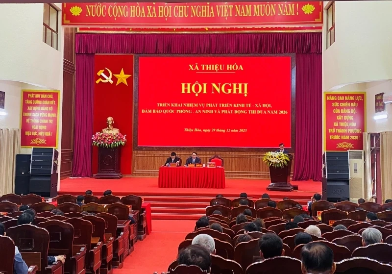 Xã Thiệu Hóa đề ra 6 nhóm giải pháp triển khai nhiệm vụ năm 2026