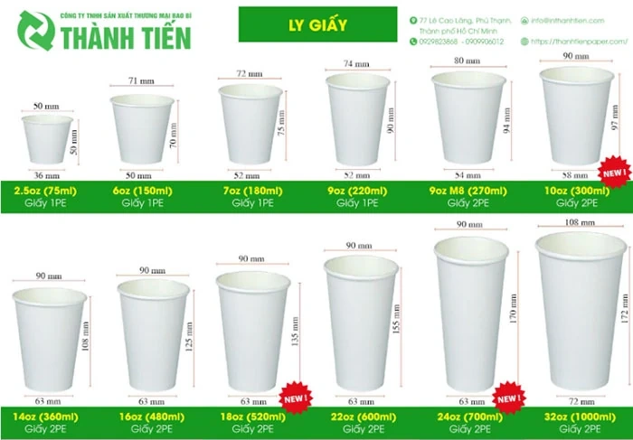 Công ty in ly tô giấy, hộp giấy, túi giấy giá rẻ Thành Tiến Paper TPHCM