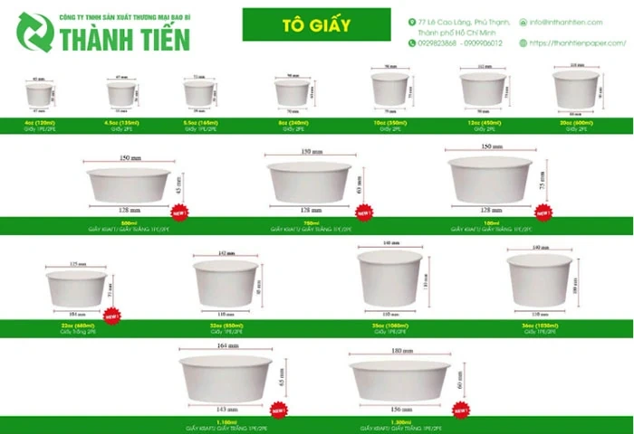 Công ty in ly tô giấy, hộp giấy, túi giấy giá rẻ Thành Tiến Paper TPHCM