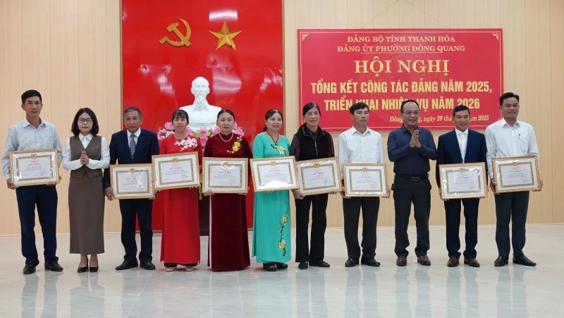 Phường Đông Quang tổng kết công tác Đảng năm 2025, triển khai nhiệm vụ năm 2026