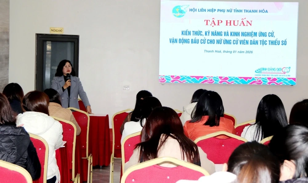 Tập huấn kỹ năng ứng cử, vận động bầu cử cho nữ ứng cử viên dân tộc thiểu số