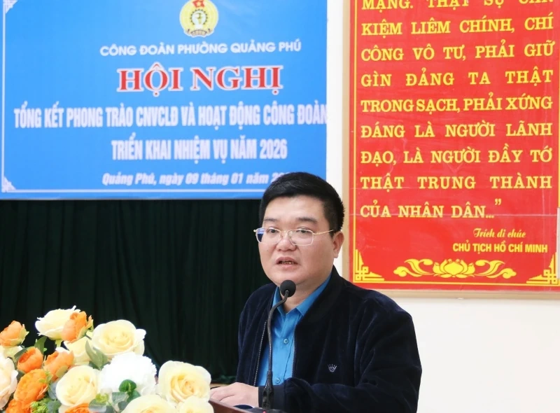 Công đoàn phường Quảng Phú quan tâm, chăm lo đời sống đoàn viên, người lao động