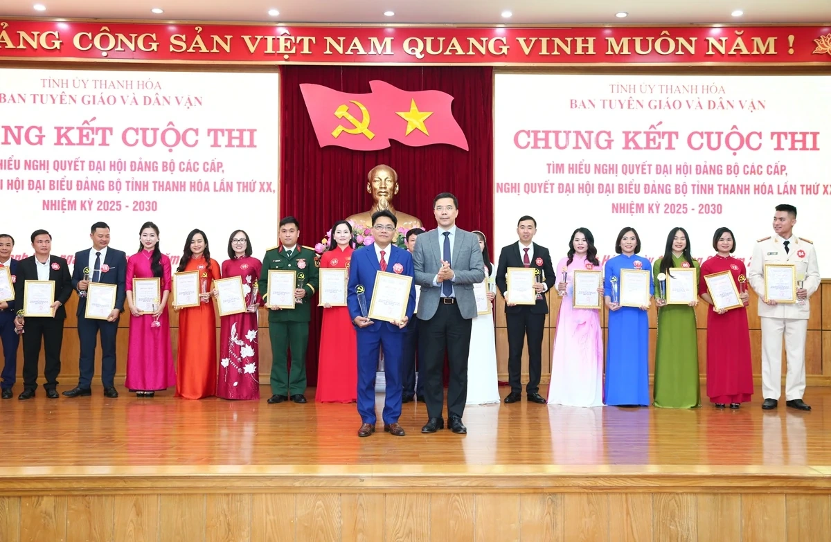 20 thí sinh xuất sắc đoạt giải cuộc thi tìm hiểu nghị quyết Đại hội Đảng bộ các cấp
