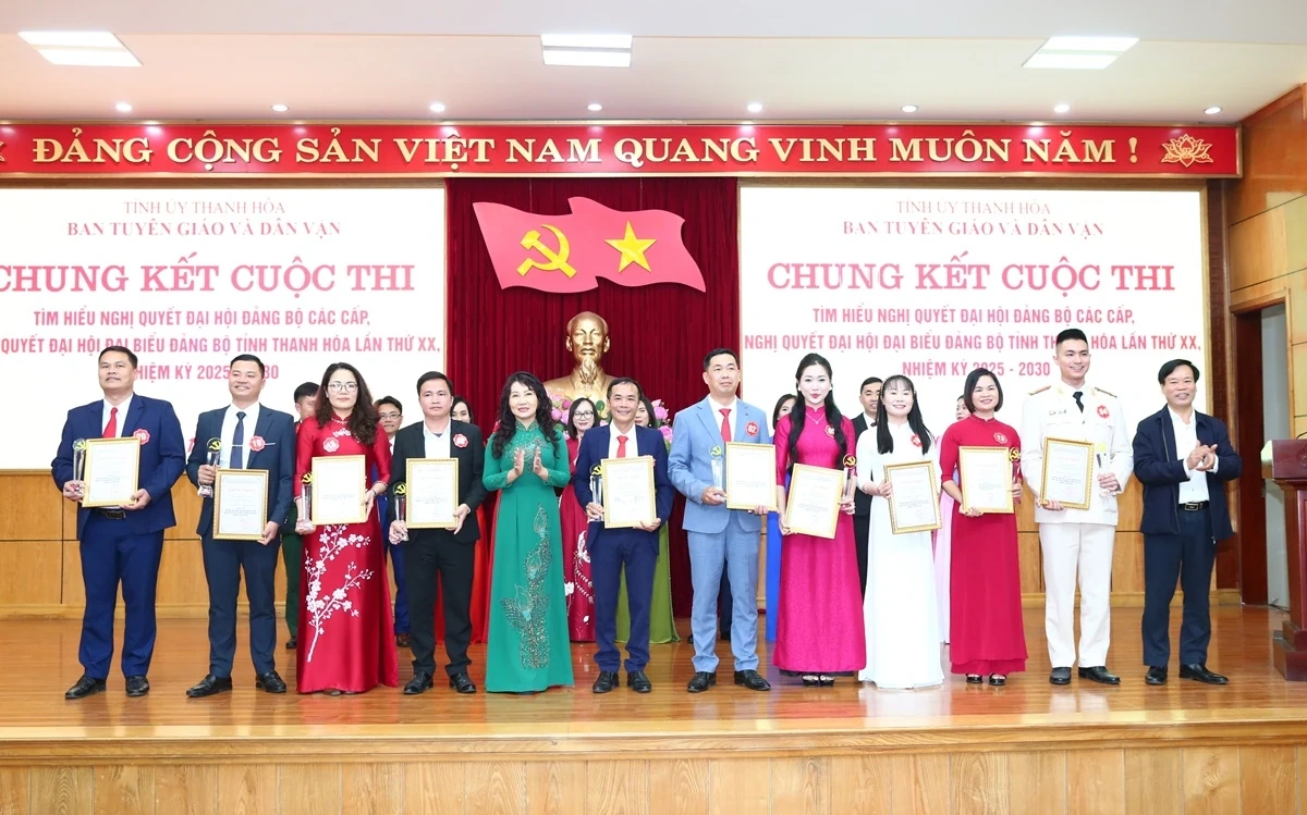 20 thí sinh xuất sắc đoạt giải cuộc thi tìm hiểu nghị quyết Đại hội Đảng bộ các cấp