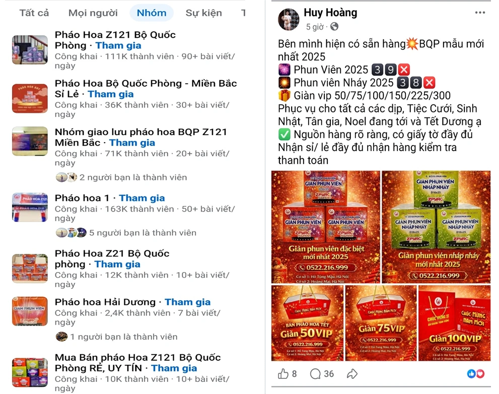 Cảnh giác với các thủ đoạn lừa đảo mua bán pháo hoa