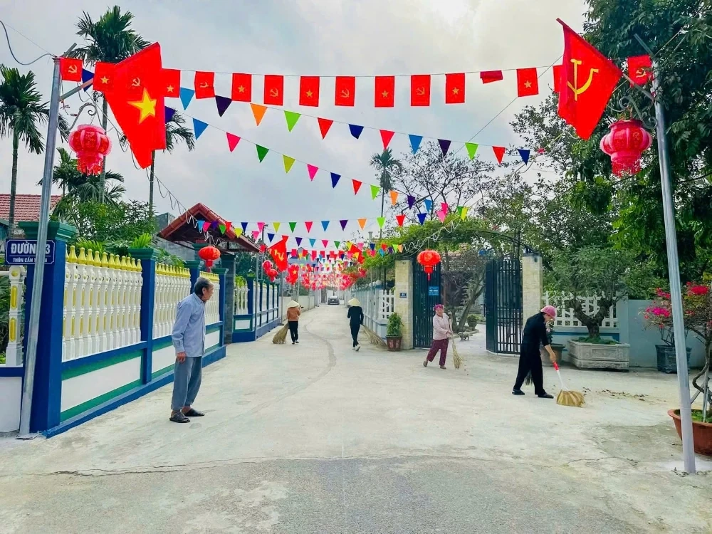 Phố phường, làng mạc “khoác áo mới” trước thềm Đại hội