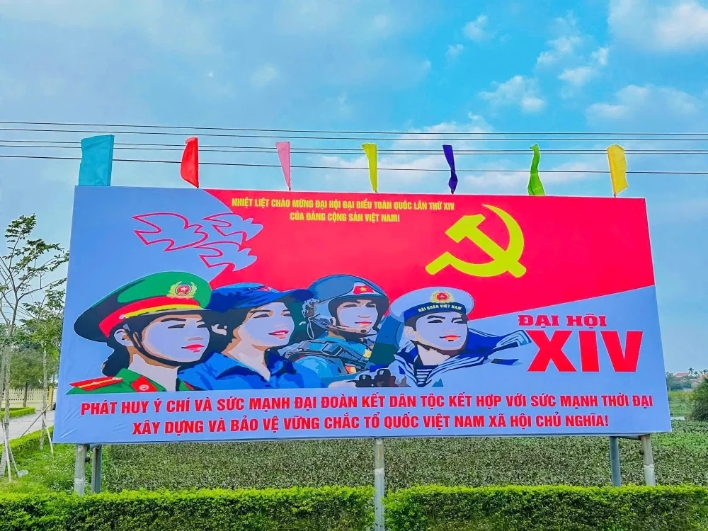 Phố phường, làng mạc “khoác áo mới” trước thềm Đại hội