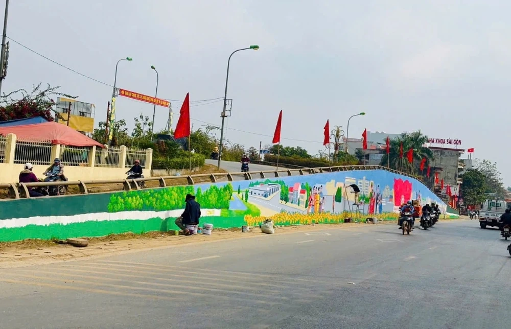 Phố phường, làng mạc “khoác áo mới” trước thềm Đại hội