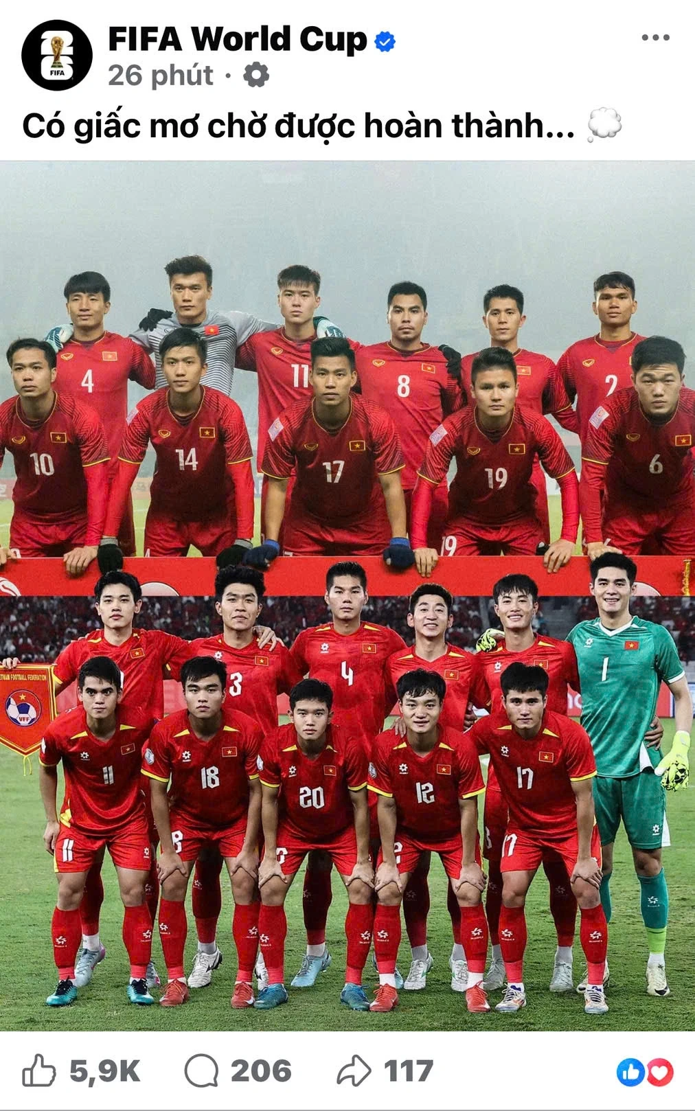 FIFA dùng 7 từ để nhắn nhủ U23 Việt Nam sau chiến thắng