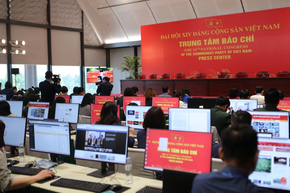 Gần 700 cơ quan báo chí trong nước và quốc tế tác nghiệp tại Đại hội XIV của Đảng
