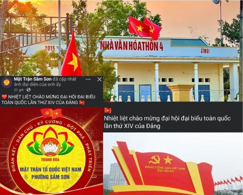 Mạng xã hội rực sắc đỏ, lan tỏa niềm tin hướng về Đại hội XIV của Đảng