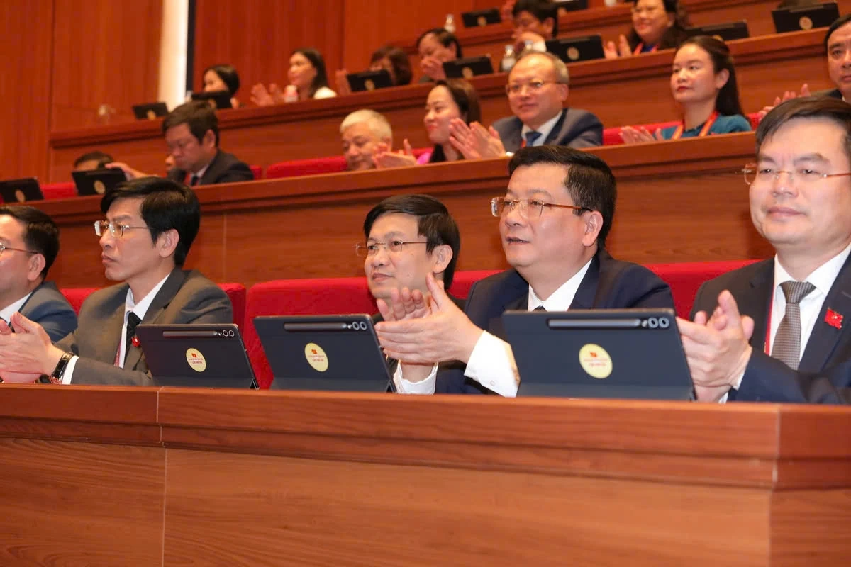 Hình ảnh Đoàn đại biểu Đảng bộ tỉnh Thanh Hóa dự Đại hội XIV của Đảng