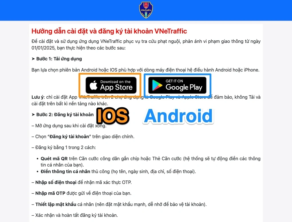 VNeTraffic là gì? Tại sao mỗi người dân nên có ứng dụng này trên điện thoại?