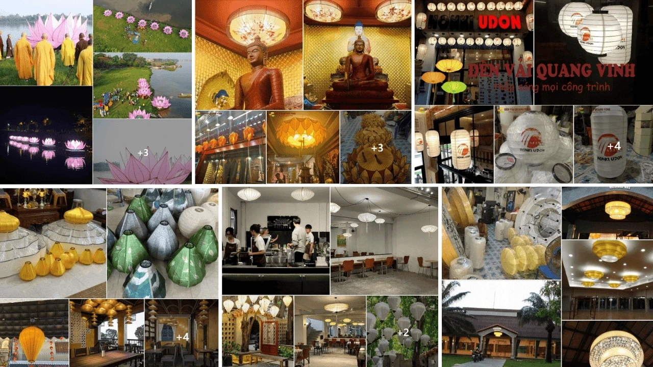 Xưởng lồng đèn vải trang trí giá sỉ - Sản xuất thiết kế theo yêu cầu