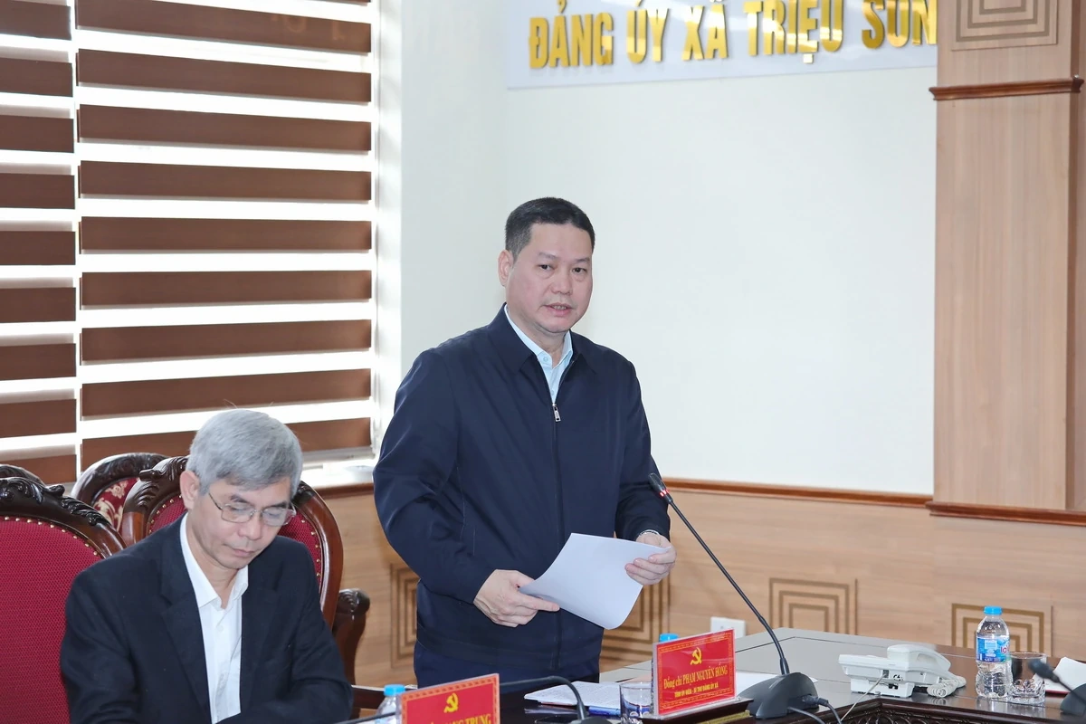 Xã Triệu Sơn phải chuyển mạnh từ tư duy quản lý sang tư duy phát triển, lấy hiệu quả phục vụ Nhân dân làm thước đo đánh giá cán bộ