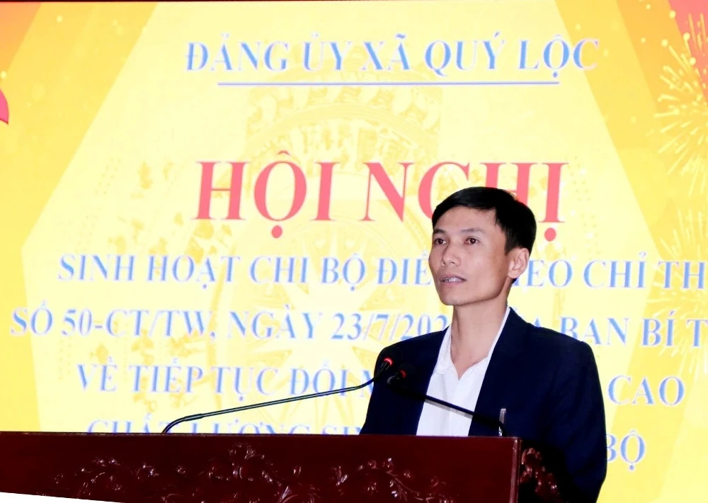 Xã Quý Lộc tổ chức sinh hoạt chi bộ điểm theo Chỉ thị 50-CT/TW