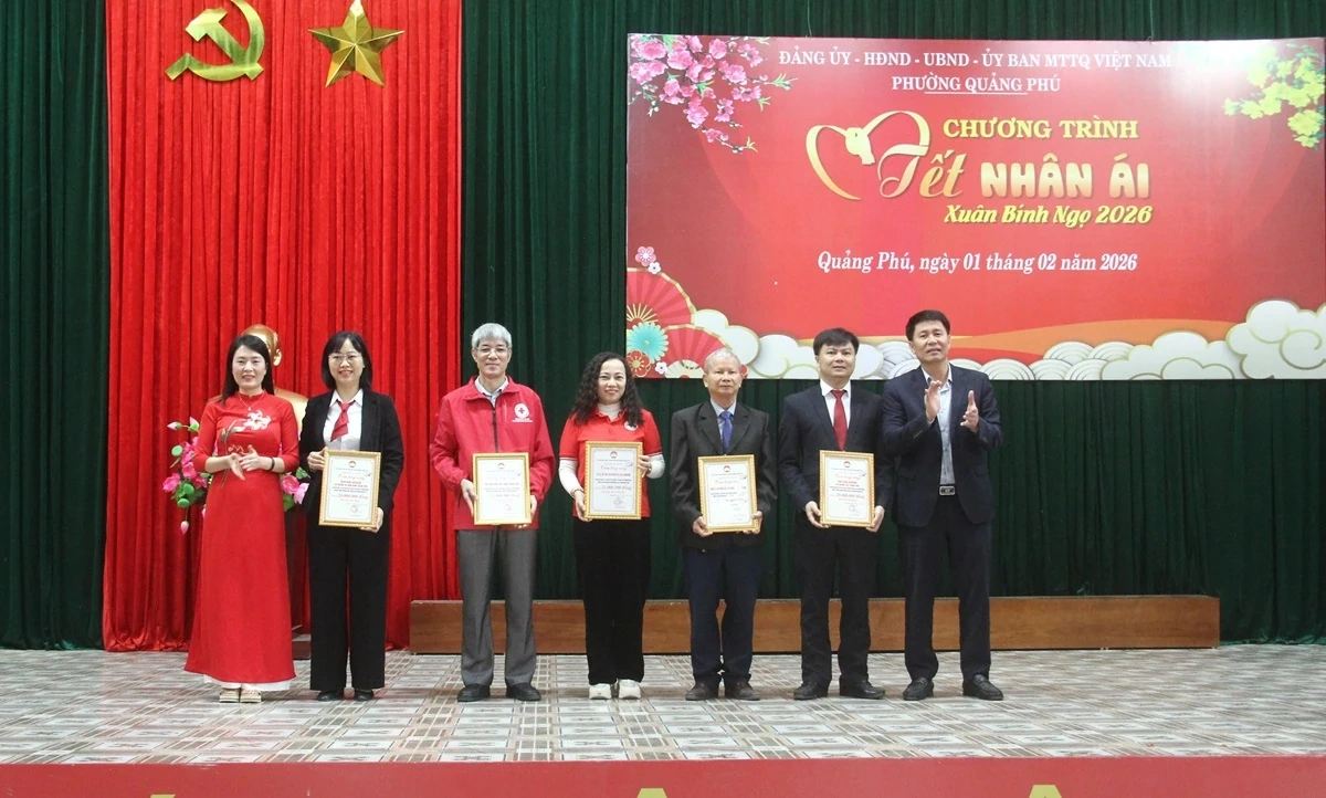 Phường Quảng Phú tổ chức chương trình “Tết nhân ái” Xuân Bính Ngọ 2026