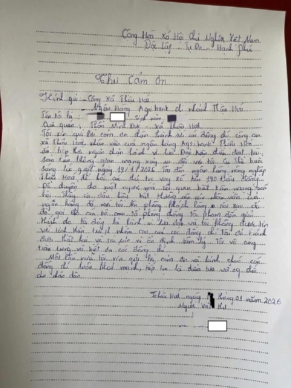 Agribank Thiệu Hóa kịp thời phát hiện, ngăn chặn lừa đảo qua không gian mạng