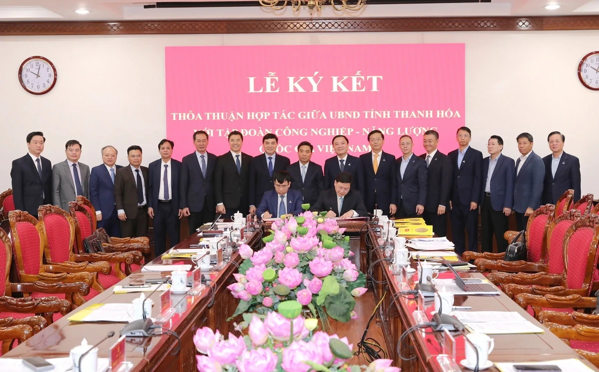 Tỉnh Thanh Hóa ký kết thỏa thuận hợp tác với Tập đoàn Công nghiệp - Năng lượng Quốc gia Việt Nam