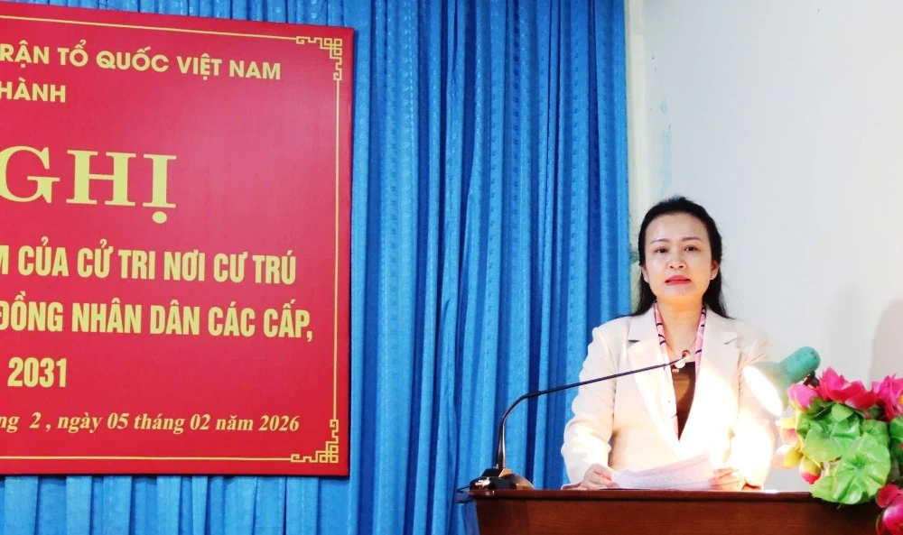 Cử tri Tổ dân phố Quang Trung 2, phường Hạc Thành thống nhất giới thiệu 6 người ứng cử đại biểu HĐND các cấp