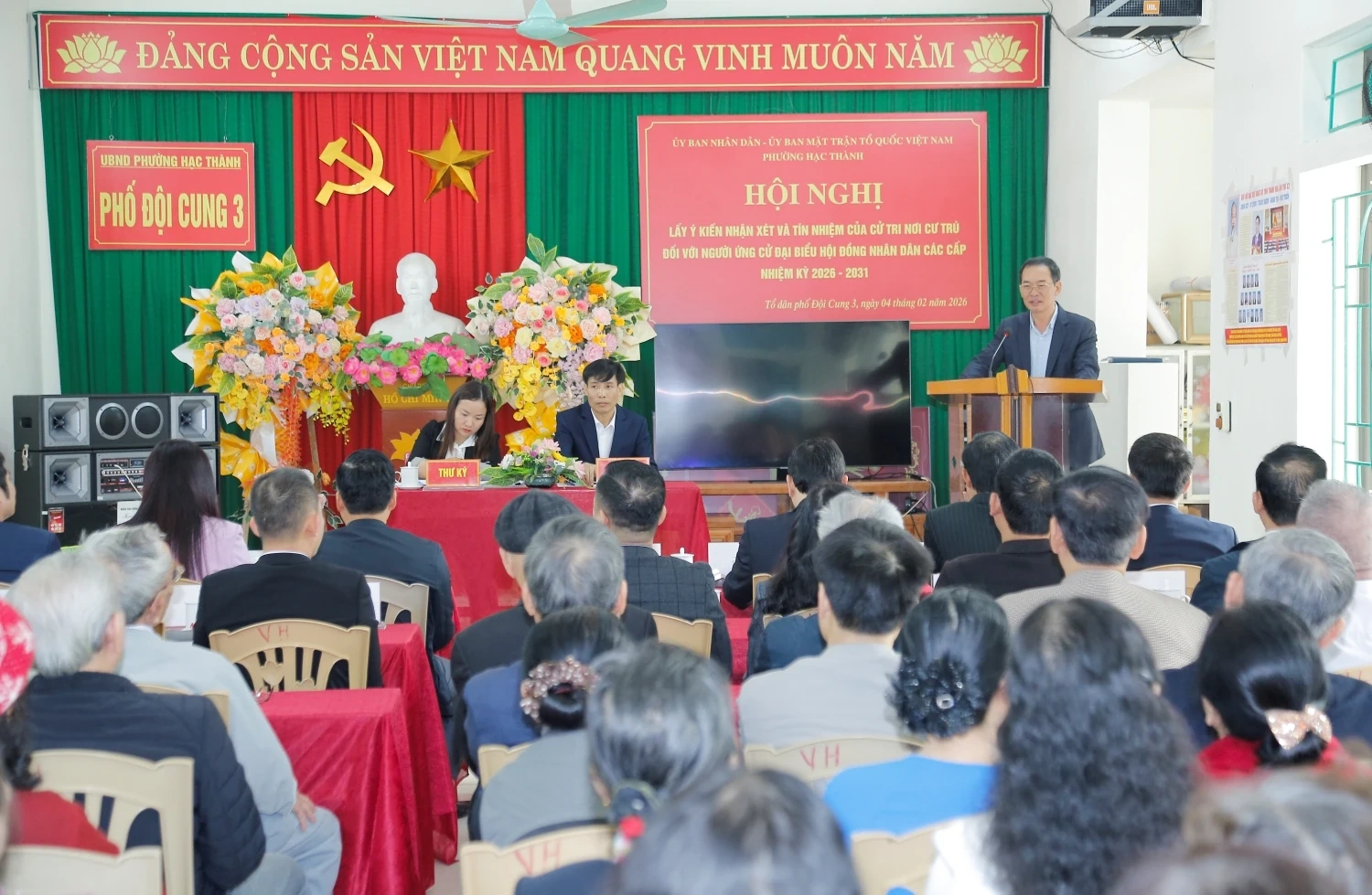 100% cử tri Tổ dân phố Đội Cung 3 thống nhất giới thiệu 12 người ứng cử đại biểu HĐND nhiệm kỳ 2026-2031