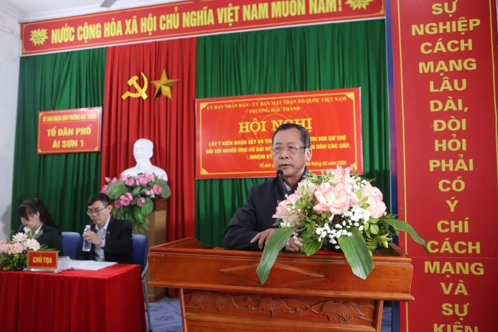 Cử tri phố Ái Sơn 1 tín nhiệm, giới thiệu 7 người ứng cử đại biểu HĐND các cấp