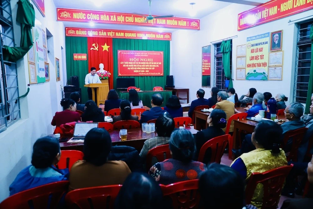 Tổ dân phố Long Quang thống nhất giới thiệu 4 người ứng cử đại biểu Quốc hội, HĐND các cấp