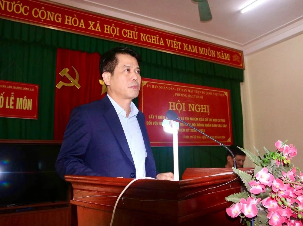 100% cử tri tổ dân phố Lễ Môn thống nhất giới thiệu 5 người ứng cử đại biểu HĐND các cấp