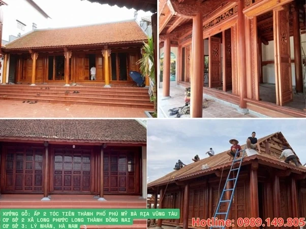 Thi công nhà gỗ cổ truyền 3 gian, 5 gian: nghệ thuật kiến trúc & báo giá trọn gói