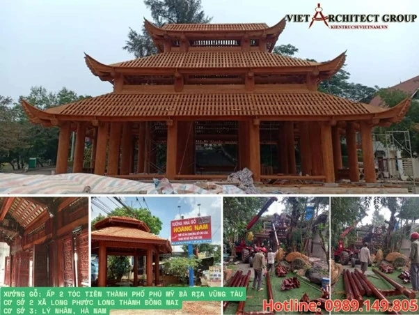 Thi công nhà gỗ cổ truyền 3 gian, 5 gian: nghệ thuật kiến trúc & báo giá trọn gói