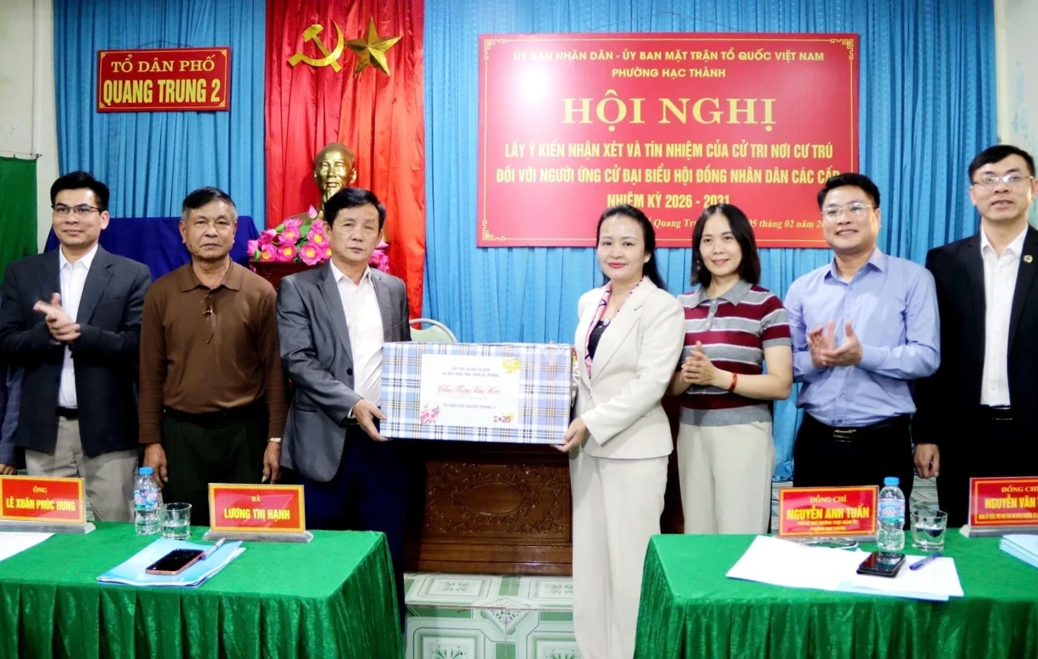 Cử tri Tổ dân phố Quang Trung 2, phường Hạc Thành thống nhất giới thiệu 6 người ứng cử đại biểu HĐND các cấp