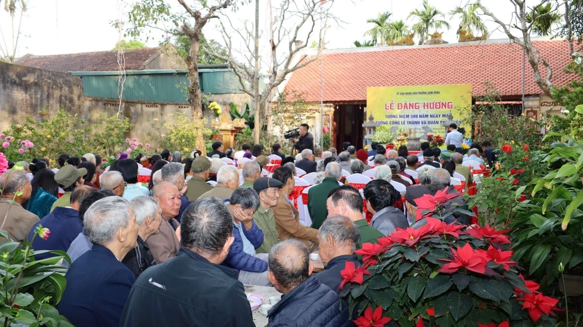 Dâng hương tưởng niệm 599 năm ngày mất Tướng công Lê Thành và quận phu nhân