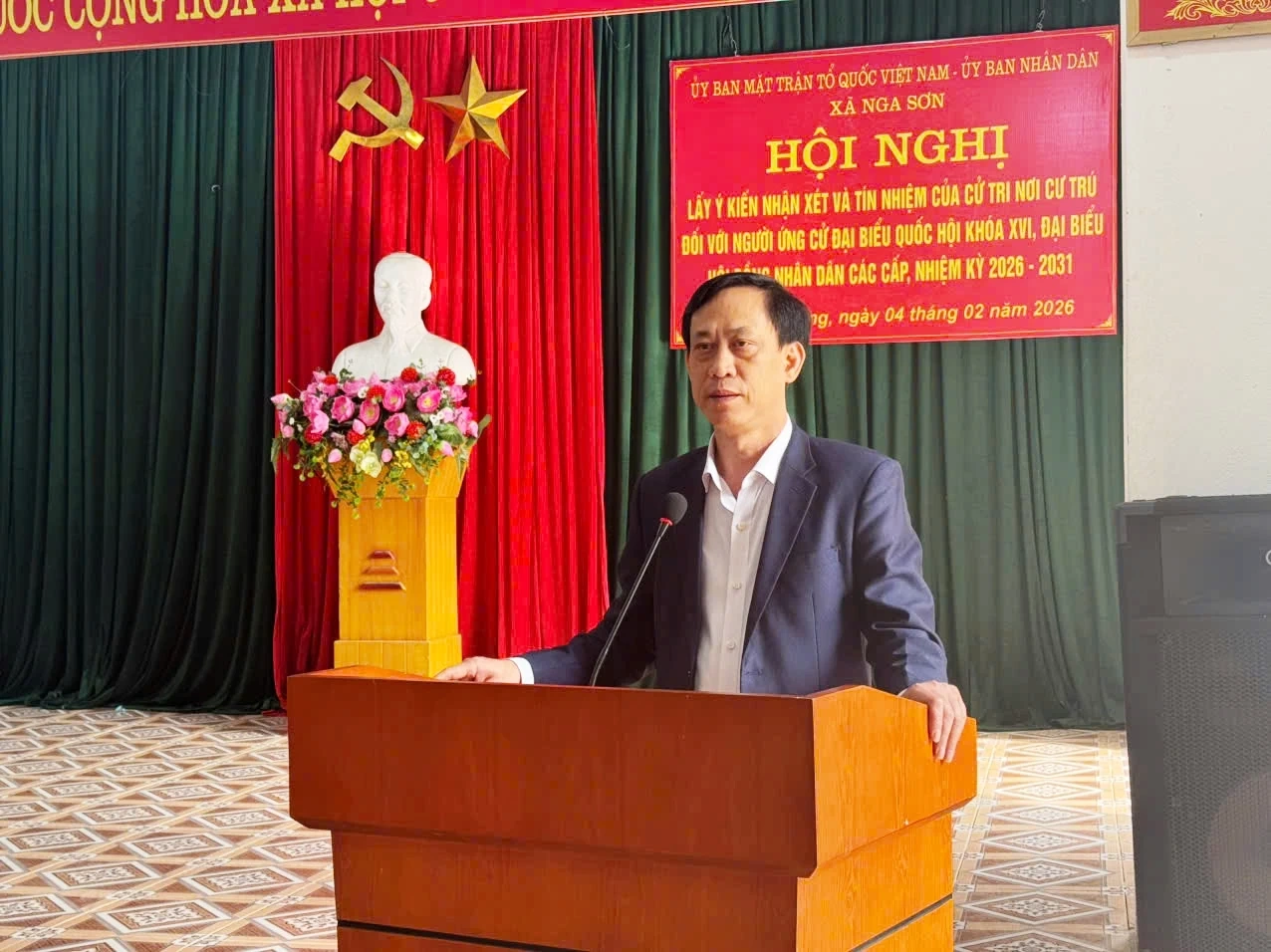 100% cử tri thôn Hưng Long thống nhất giới thiệu 12 ứng cử đại biểu Quốc hội và HĐND các cấp