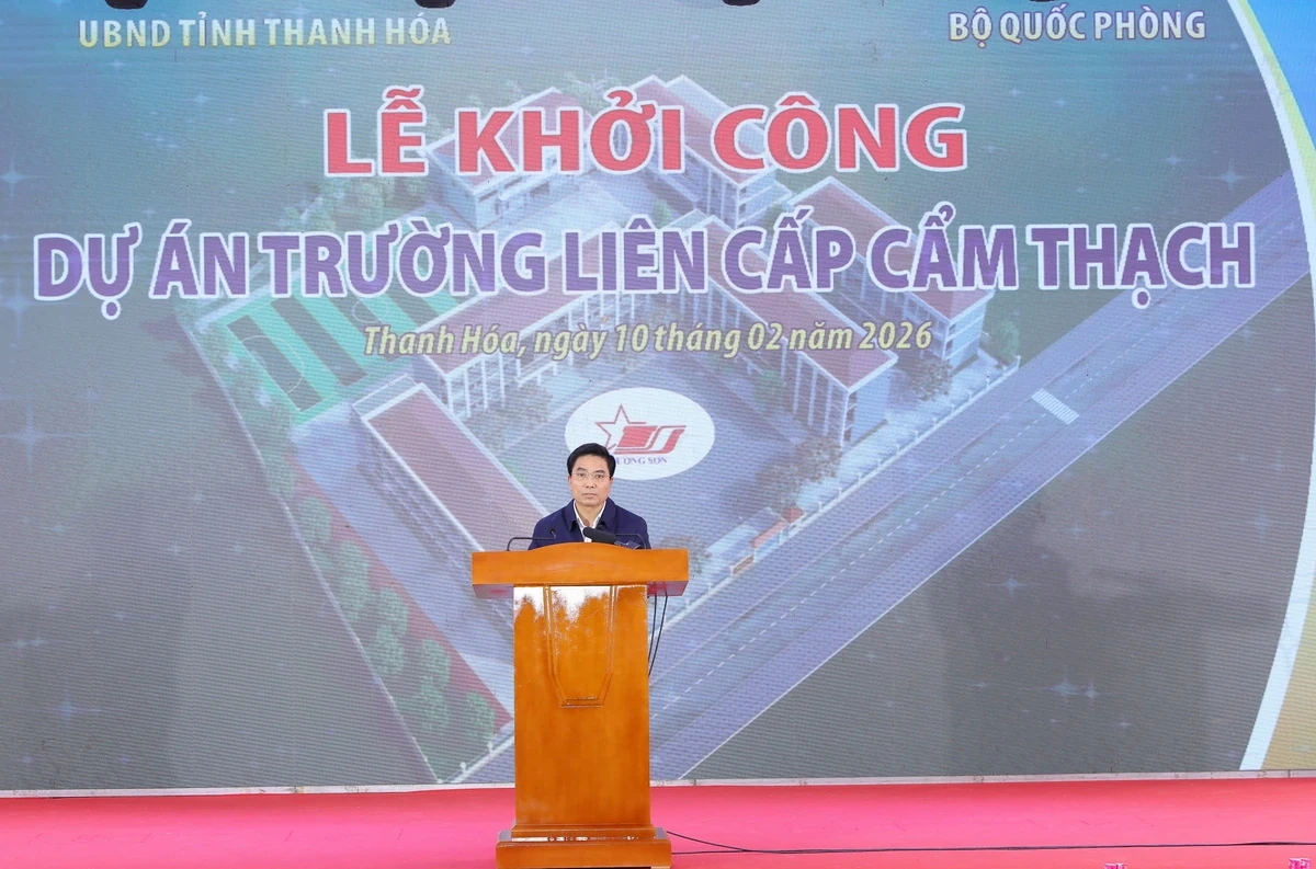 Thủ tướng Chính phủ Phạm Minh Chính dự lễ khởi công Trường liên cấp Cẩm Thạch