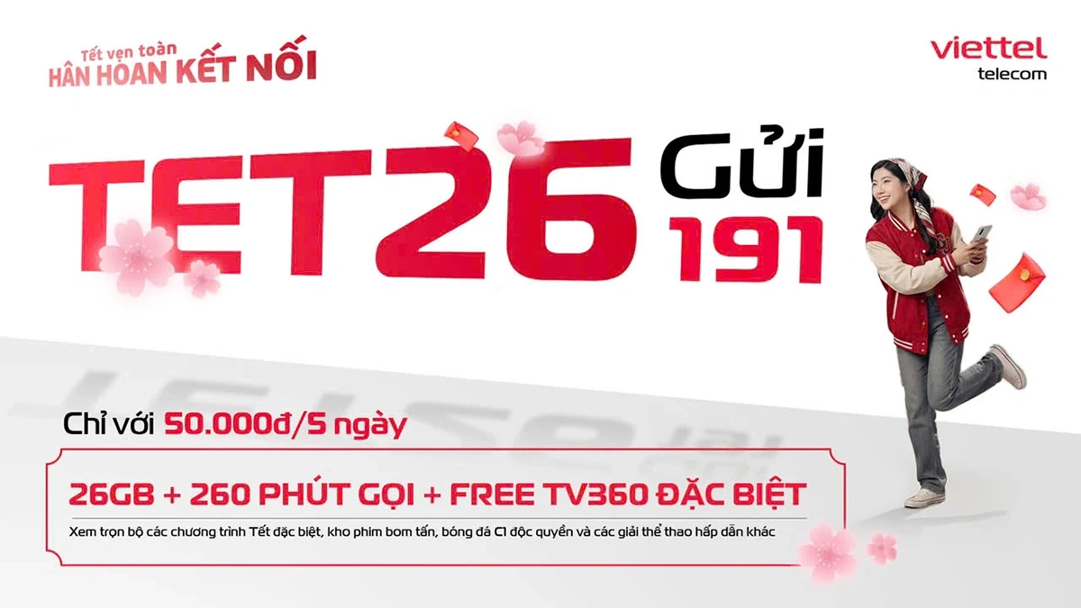 Viettel phủ sóng 5G toàn quốc, ra mắt gói TET26 giúp người dân đón Tết vẹn toàn- hân hoan kết nối
