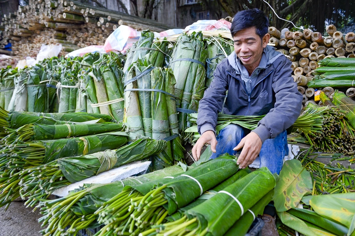 Lá dong, lạt giang rộn ràng về phố